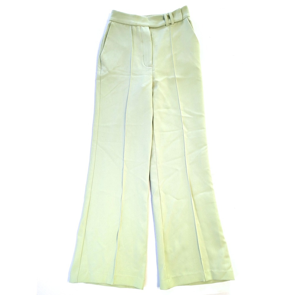 Miss Selfridge Sage Green High Waisted Wide Leg Trousers Size US 2 UK 6